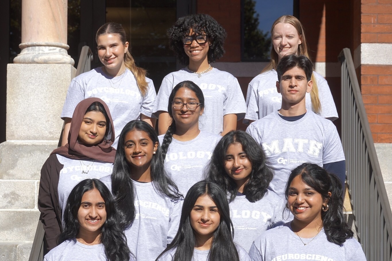 1st row, from L to R: Nidhi Shenoy, Inara Sheeraz, Pallavi Dokka; 2nd row: Meghana Kesari, Ishita Sukul; 3rd row: Ameera Alam, Anjali Ganapathiraju, Agastya Arora; 4th row: Lea Setton, Jayanna Baptiste, Ava-Elizabeth Jacoby.